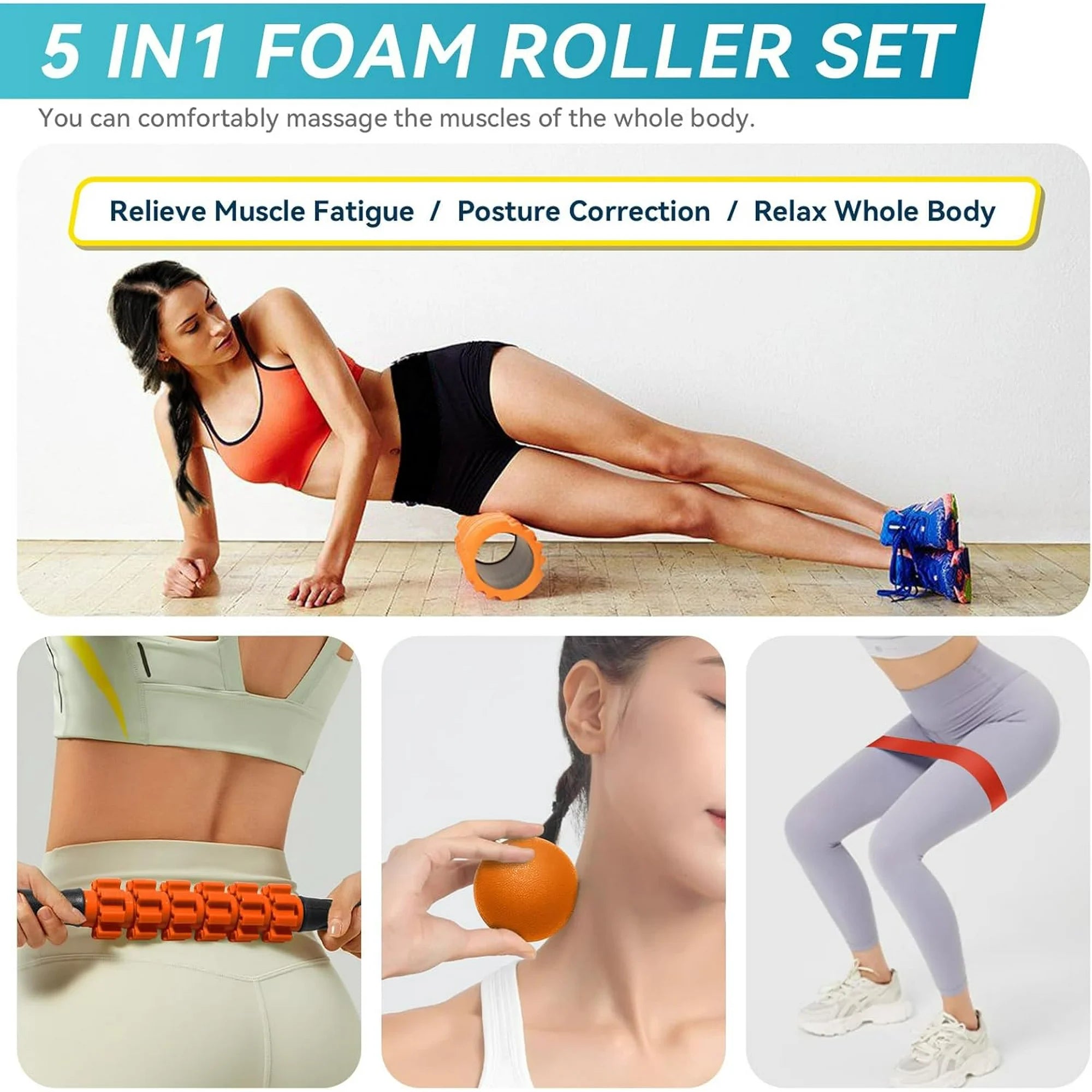 5-in-1 Foam Roller Recovery Set