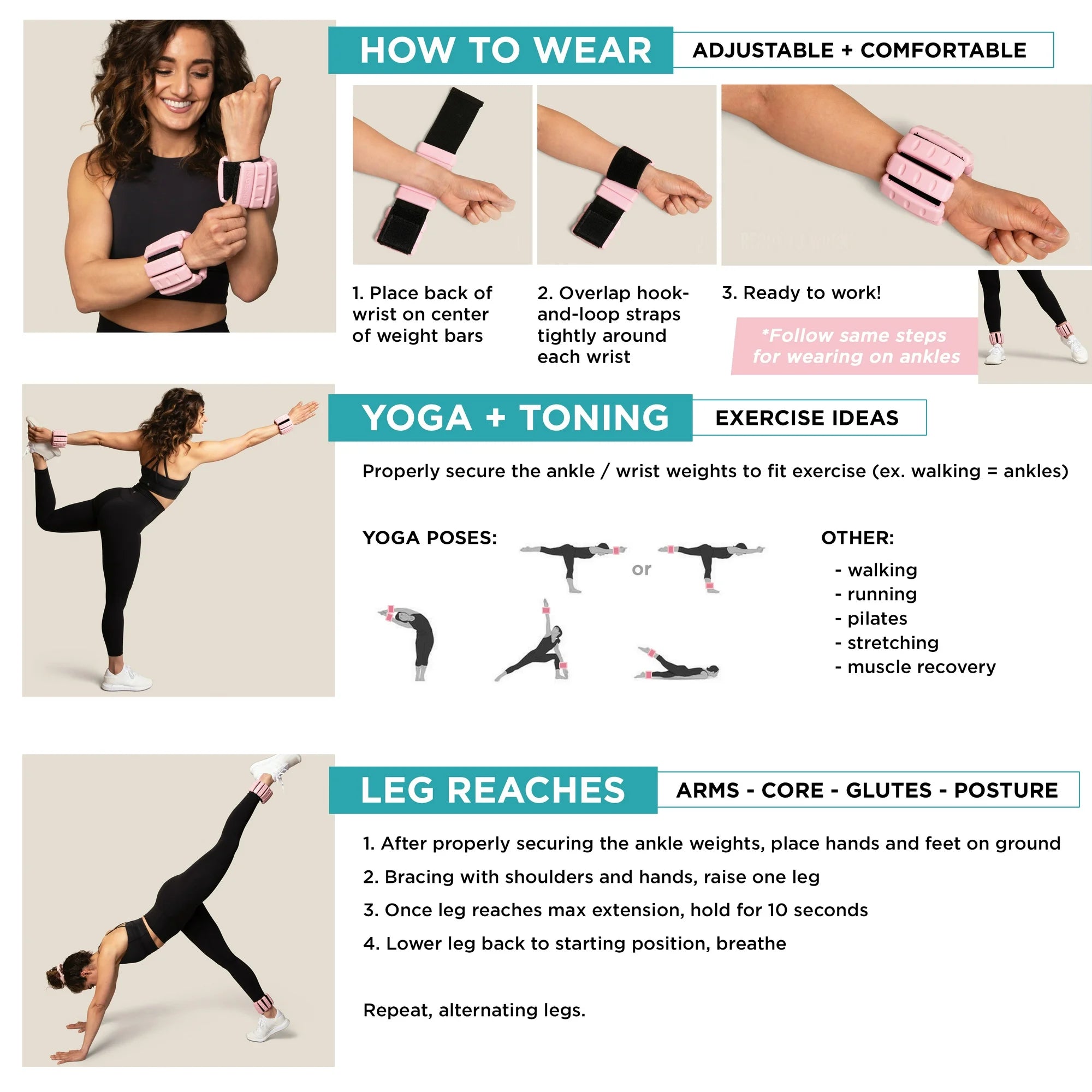 Adjustable Wrist & Ankle Weights (2 lb Pair)