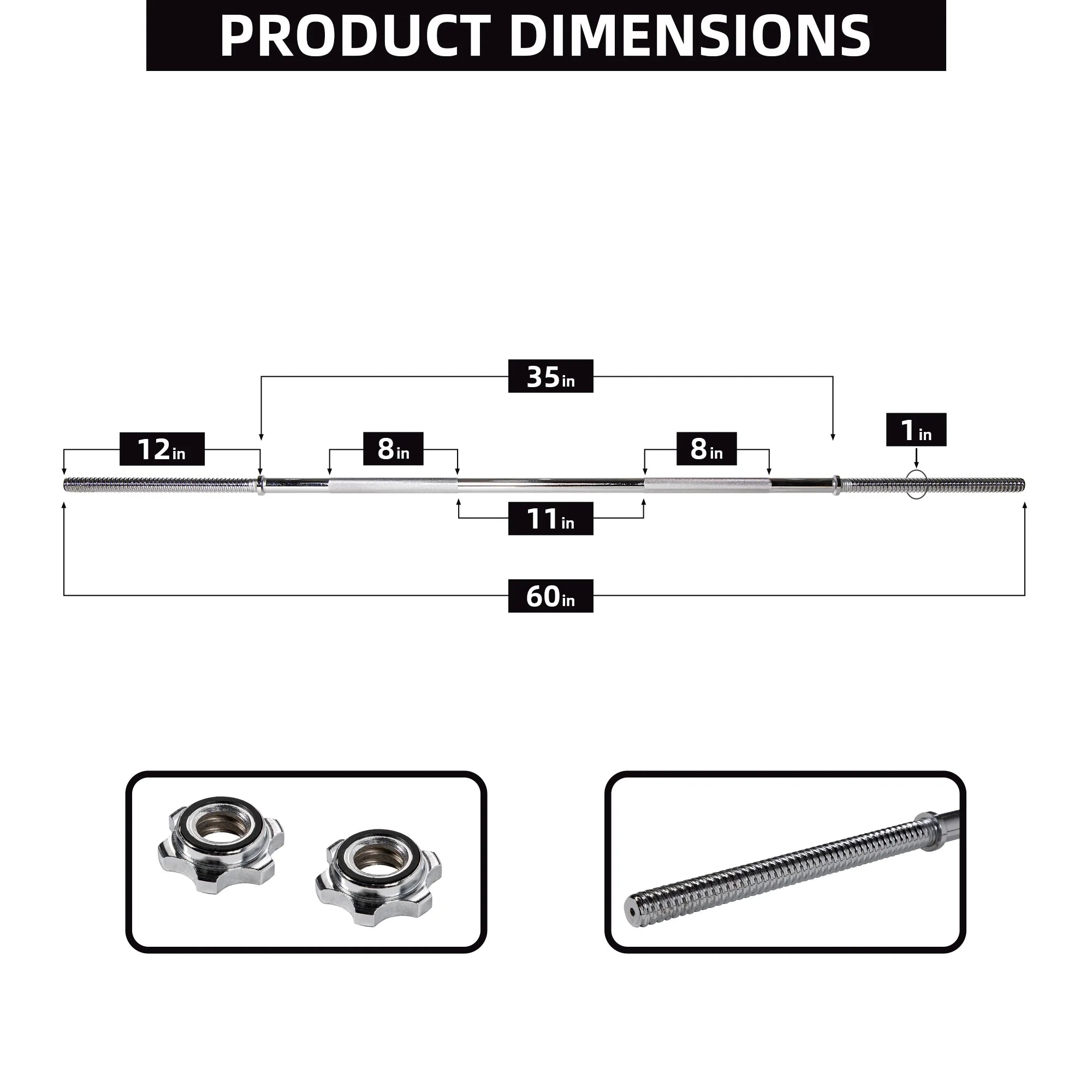 Cast Iron Barbell & Weight Set (90 lb)