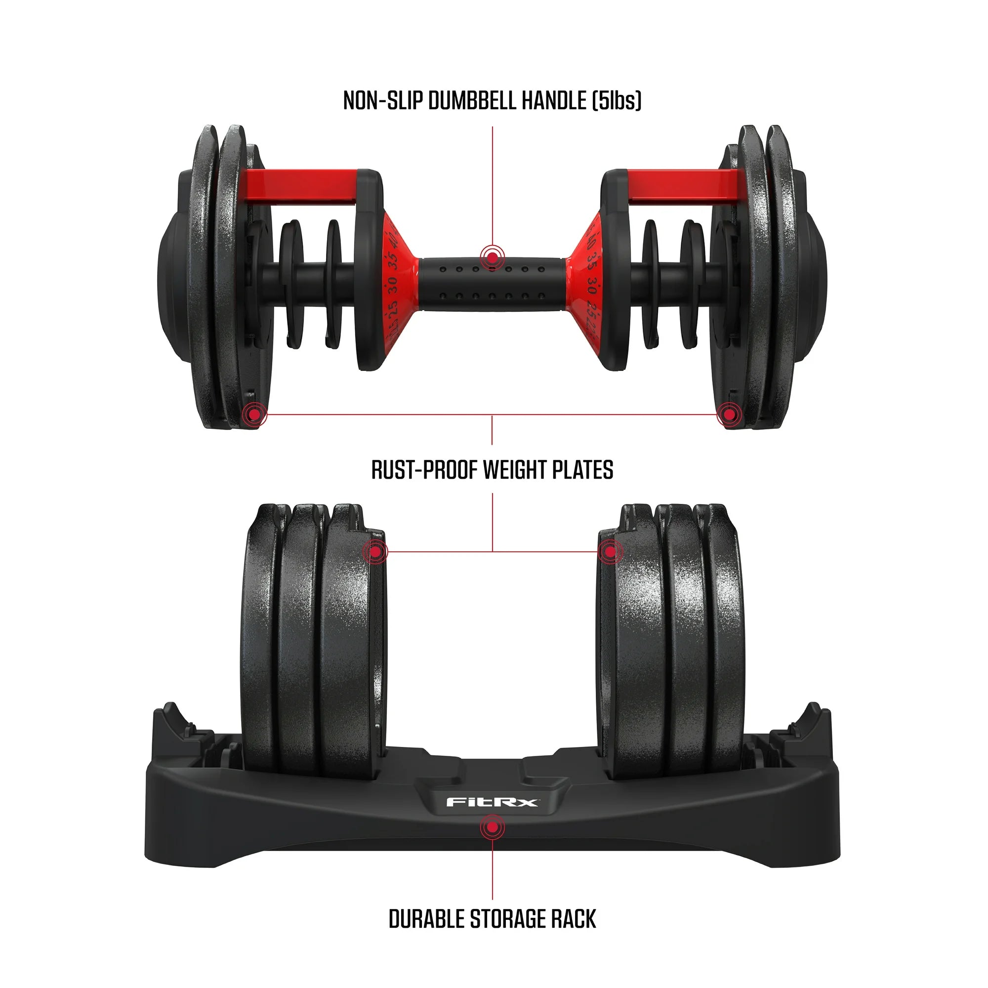 Adjustable Dumbbell Set (2-Pack, 52.5 lb Each)