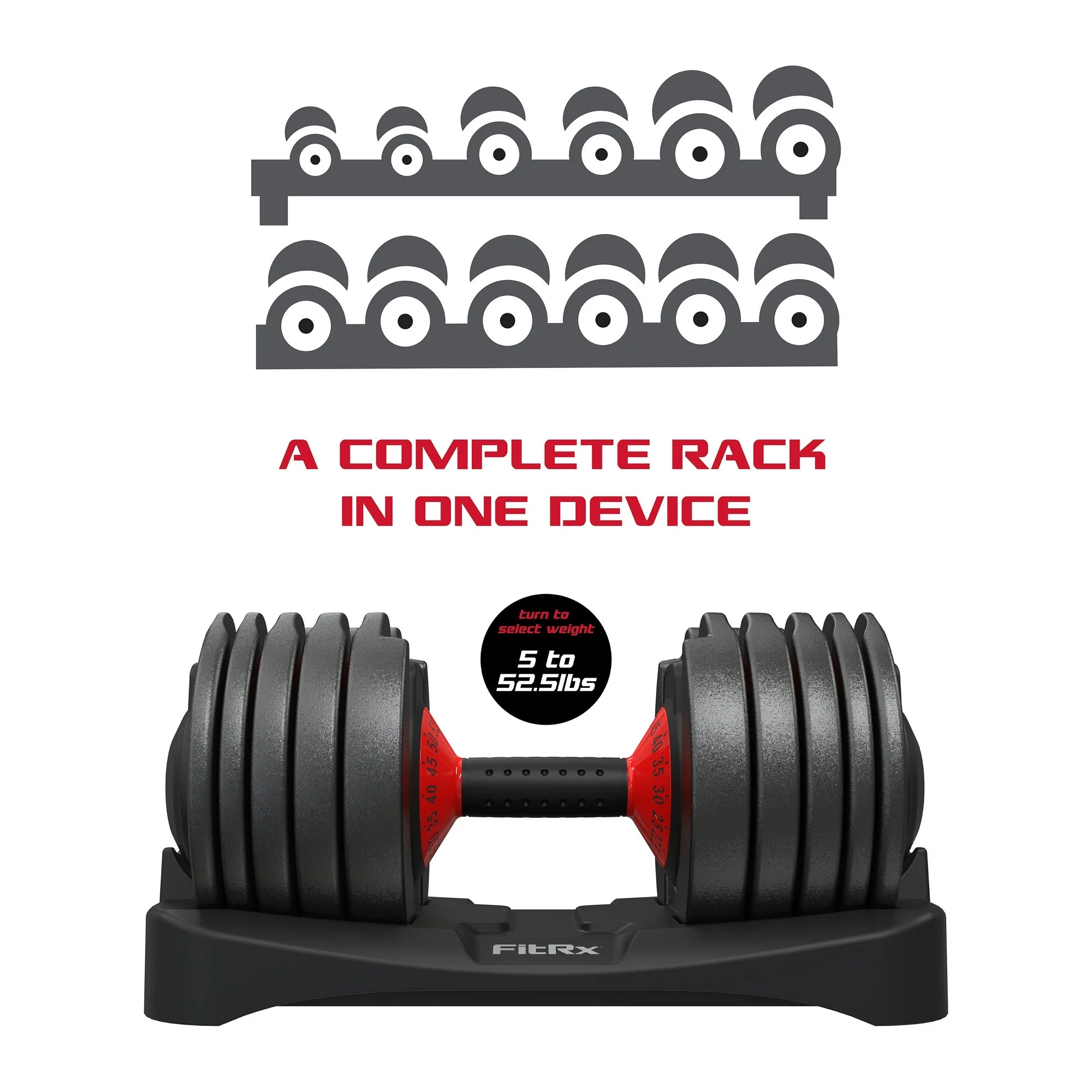 Adjustable Dumbbell Set (2-Pack, 52.5 lb Each)