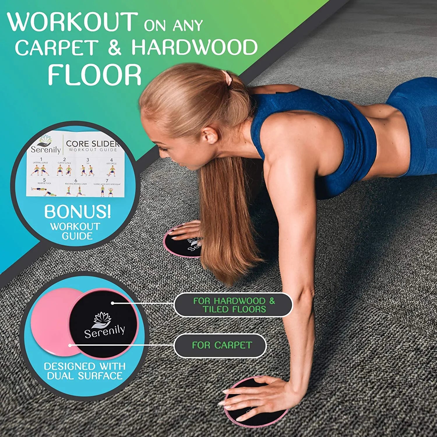 Dual-Sided Core Exercise Sliders