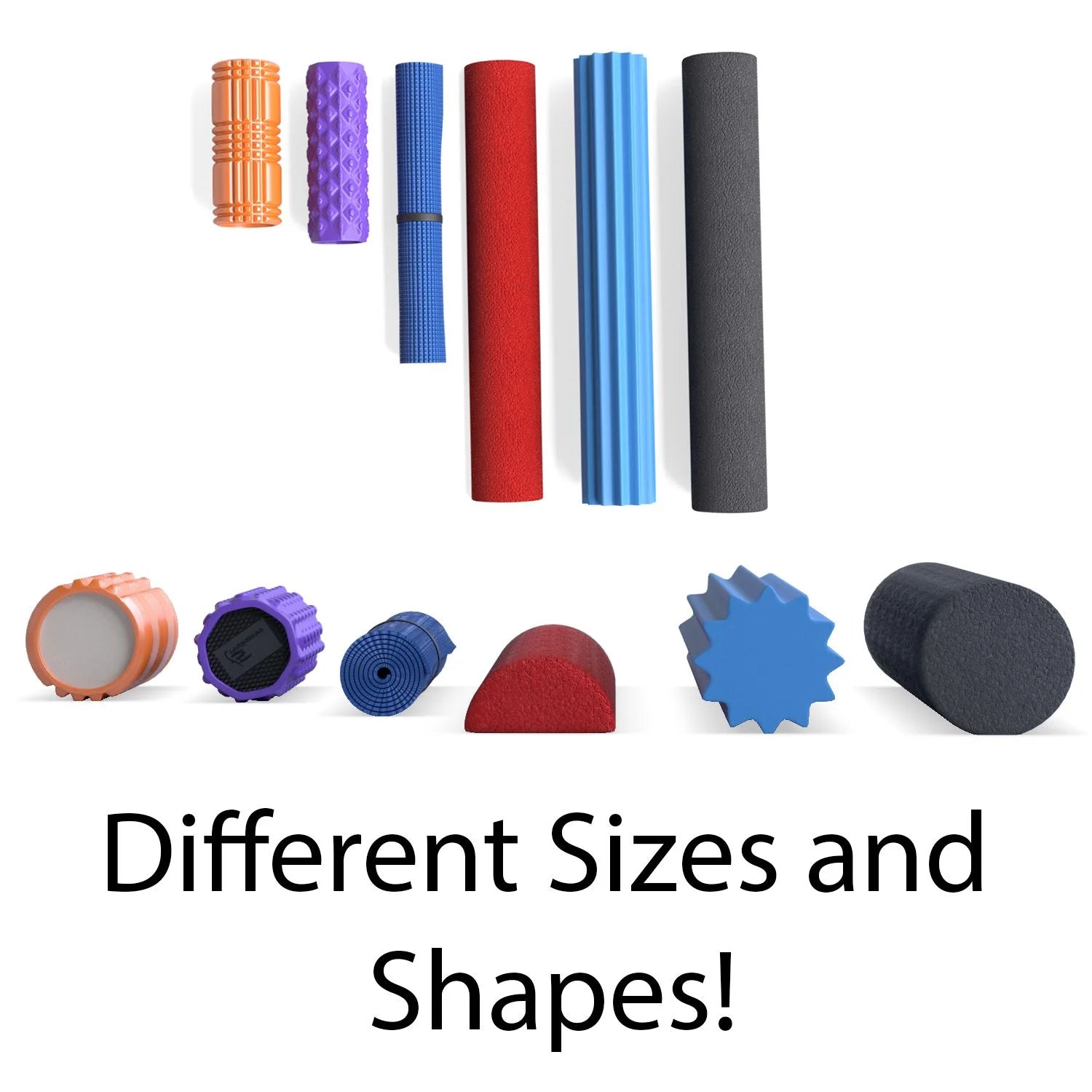 Wall-Mounted Yoga Mat & Foam Roller Rack